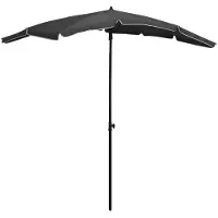 vidaXL Sonnenschirm mit Mast 200x130 cm Anthrazit