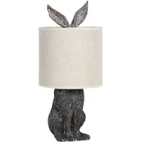 Clayre & Eef Tischlampe Kaninchen Ø 20x45 cm Braun Beige Polyresin