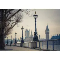 Papermoon Fototapete "London Big Ben", bunt, B:2,5m L:1,8m, Vlies, Tapeten, Fototapete