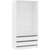 vidaXL Kleiderschrank Weiß 100x50x200 cm Holzwerkstoff