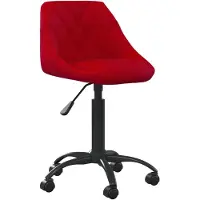 vidaXL Bürostuhl Weinrot Samt