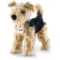 Steiff Kuscheltier Welsh Terrier Terri Plüschhund goldbraun-schwarz 26 cm
