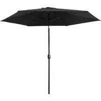 vidaXL Sonnenschirm mit Metall-Mast 300 cm Schwarz