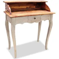 vidaXL Schreibtisch Massives Mahagoniholz 80x40x92 cm