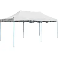vidaXL Profi-Partyzelt Faltbar 3 x 6 m Stahl Weiß