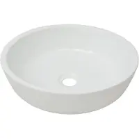 vidaXL Waschbecken Rund Keramik Weiß 42 x 12 cm