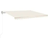 vidaXL Markise Automatisch Einziehbar 450x300 cm Creme