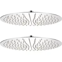 vidaXL Regenduschköpfe 2 Stk. Edelstahl Ø 40 cm