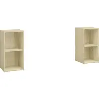 vidaXL TV-Schränke 2 Stk. Sonoma-Eiche 72x35x36,5 cm Holzwerkstoff