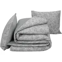 De Witte Lietaer bettbezug Lea240 x 220 cm Baumwolle grau