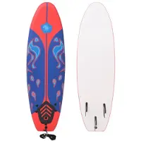 vidaXL Surfbrett Blau und Rot 170 cm