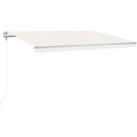 vidaXL Automatische Markise mit LED & Windsensor 450x300 cm Creme