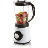Domo DO9203BL, Tischplatten-Mixer, 1,5 l, Pulsfunktion, 500 W, Schwarz, Weiß