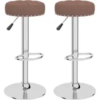vidaXL Barhocker 2 Stk. Braun Stoff