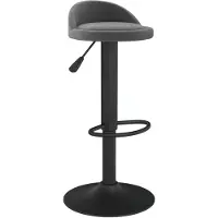 vidaXL Barhocker Dunkelgrau Samt