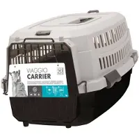 M PETS Viaggio Transportbox M - 68x47,6x45cm - Schwarz und Grau - Für Hunde