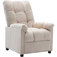 vidaXL Relaxsessel Creme Stoff