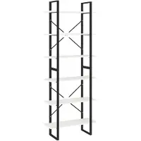 vidaXL Standregal Hoch Weiß 80x30x210 cm Massivholz Kiefer