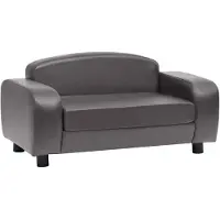 vidaXL Hundesofa Grau 80x50x40 cm Kunstleder