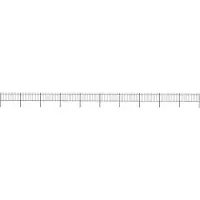 vidaXL Gartenzaun mit Rundbogen Stahl 1673 x 80 cm Schwarz