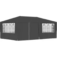 vidaXL - Partyzelt - mit - Seitenwänden - professionell - 90 - g/mÂ² - 4x6 - m - anthrazit