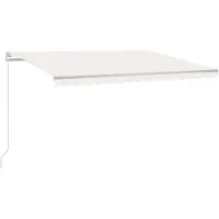vidaXL Markise Manuell Einziehbar mit LED 450x300 cm Creme