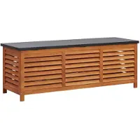 vidaXL Gartenbox 150x50x55 cm Eukalyptus Massivholz