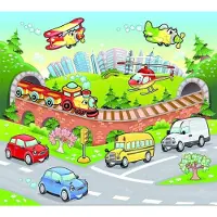 Papermoon Vlies- Fototapete Digitaldruck 250 x 180 cm Kids Travel GLO769559073