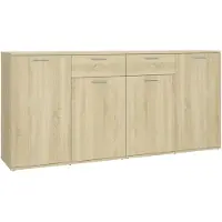 vidaXL Sideboard Sonoma-Eiche 160x36x75 cm Holzwerkstoff