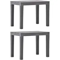 vidaXL Gartenbänke 2 Stk. Moccafarben Kunststoff