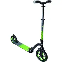 Muuwmi Aluminium Scooter Pro – Tretroller, 230/205 mm, ABEC 7, , höhenverstellbar, XL-Deck, BMX-Lenker, grün