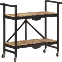 vidaXL Küchenwagen 87x36x81 cm Mango Massivholz
