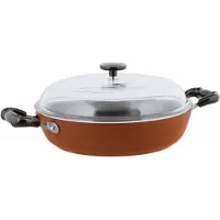 Sambonet 1965 Vintage Quarzo Nero, Rund, Omelettpfanne, Rot, Aluminium, 3,6 l, Edelstahl