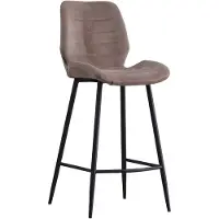 Livin24 Step 2V, Hocker, Gestell schwarz, Bezug taupe