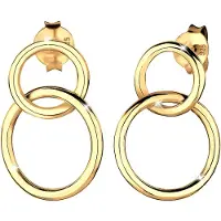 Elli Ohrringe Basic Kreis Geo Trend 925 Sterling Silber Elli Gold