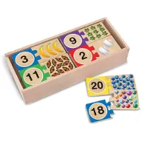 Melissa & Doug Self-Correcting Number Puzzles, Kontur-Puzzle, Kinder, Junge/Mädchen, 4 Jahr(e), Innenraum, Holz