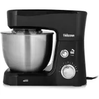Tristar Haushaltsgeräte Tristar MX-4830 Küchenmaschine, Standmixer, Schwarz, Edelstahl, Schlagen, Kneten, Mixen, Rührer, 2 m, 3,5 l, Tasten, Drehregler
