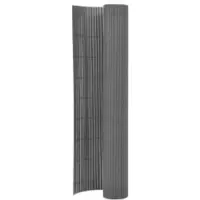 vidaXL Gartenzaun Doppelseitig 110x400 cm Grau