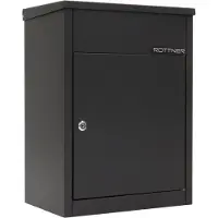 Rottner Paketbriefkasten Parcel Keeper 500, Wand-/Bodenmontage, für Pakete L 310 x B 290 x H 155 mm, Stahlblech pulverbeschichtet, schwarz