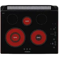 Vitrokitchen 301TGN, Schwarz, Integriert, Kombi, 5 Zone(n), 3 Zone(n), 2 Zone(n)