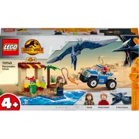 LEGO 76943 Jurassic World Pteranodon-Jagd, Dinosaurier Spielzeug, Set mit Dino Figur und Spielzeugauto für Jungen und Mädchen ab 4 Jahre