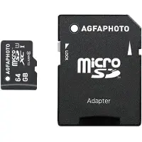 Agfa , Flash Speicherkarte (microSDXC an SD-Adapter inbegriffen) ,64 GB, microSDXC UHS-I 646548