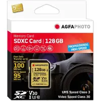 Agfa 10607, 128 GB, SDXC, Klasse 10, UHS-I, 100 MB/s, 95 MB/s