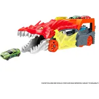 Hot Wheels City Drachentransporter, spuckt Autos aus seinem Maul, Geschenk für Kinder ab 3 Jahren, Fahrzeug- & Schienen-Set, 3 Jahr(e), Kunststoff, Mehrfarbig