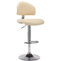 vidaXL Barhocker Cremeweiß Kunstleder