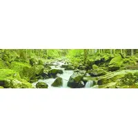 Papermoon Fototapete "Soft Water Stream Panorama", bunt, B:3,5m L:1m, Vlies, Tapeten, Fototapete