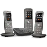 Gigaset CL660A Trio, Analoges/DECT-Telefon, Kabelloses Mobilteil, Freisprecheinrichtung, 400 Eintragungen, Anrufer-Identifikation, Grau