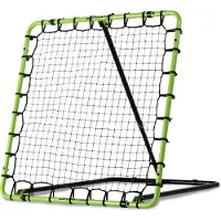 Exit Tempo Fußball Rebounder 120x120 cm, 8-fach verstellbar, auch für Handball und Volleyball, Training im Garten, mit Erdankern