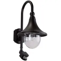 LINDBY Aussenwandleuchte mit Bewegungsmelder Daphne , dimmbar, schwarz, Aluminium, Modern