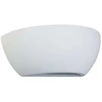 LINDBY - Modern Wandlampe weißer Gips - Felia I Wohnzimmer I Schlafzimmer - Rund - LED geeignet E14